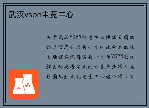 武汉vspn电竞中心